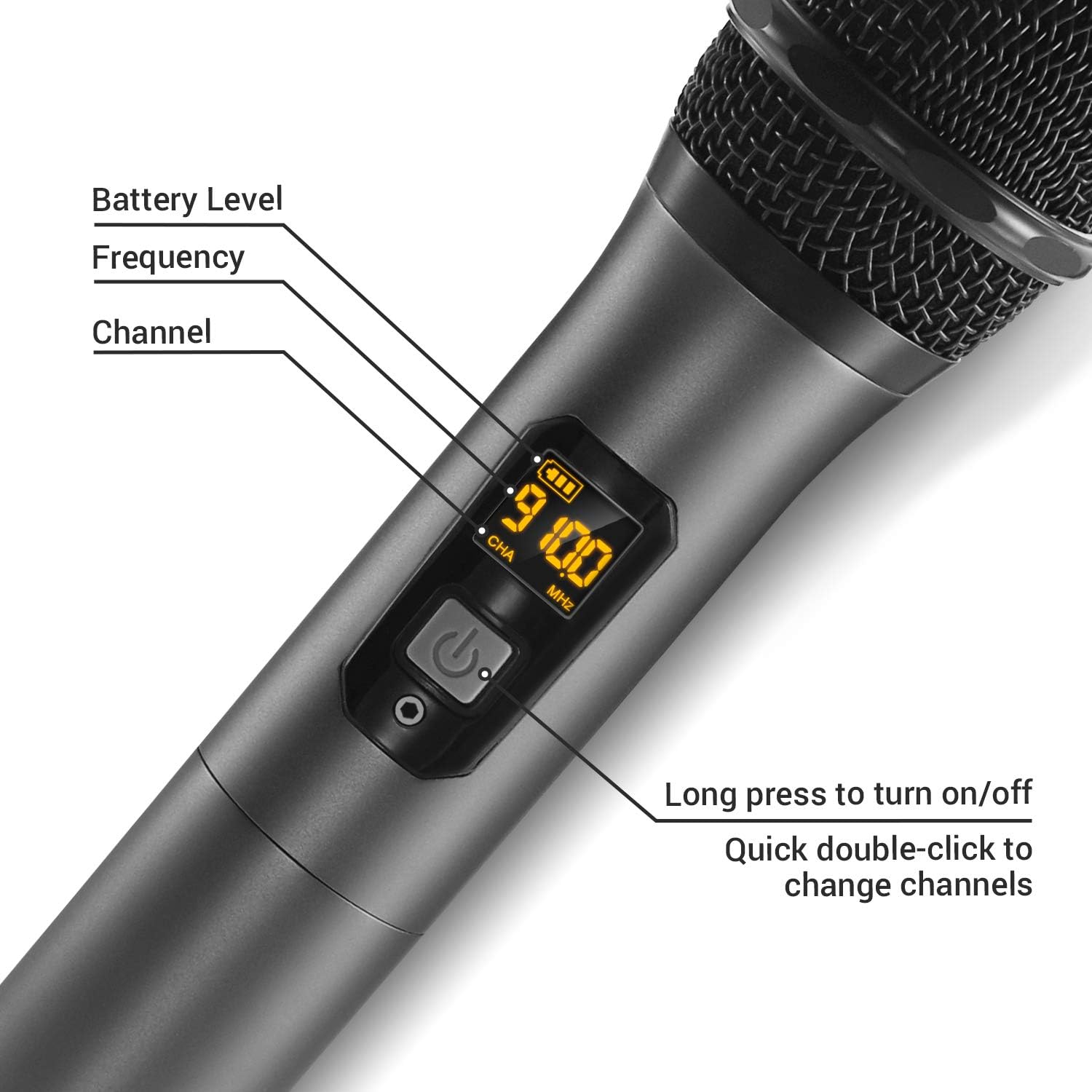 Système Micro Sans Fil UHF TONOR TW790 – 2 Micros Rechargeables, Récepteur Bluetooth – Portée 80m – Pour Karaoké, Fêtes
