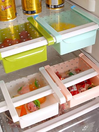 InddusHome Plastic Multi Purpose Storage Racks Tray (Pack of 4)(Multi-color)