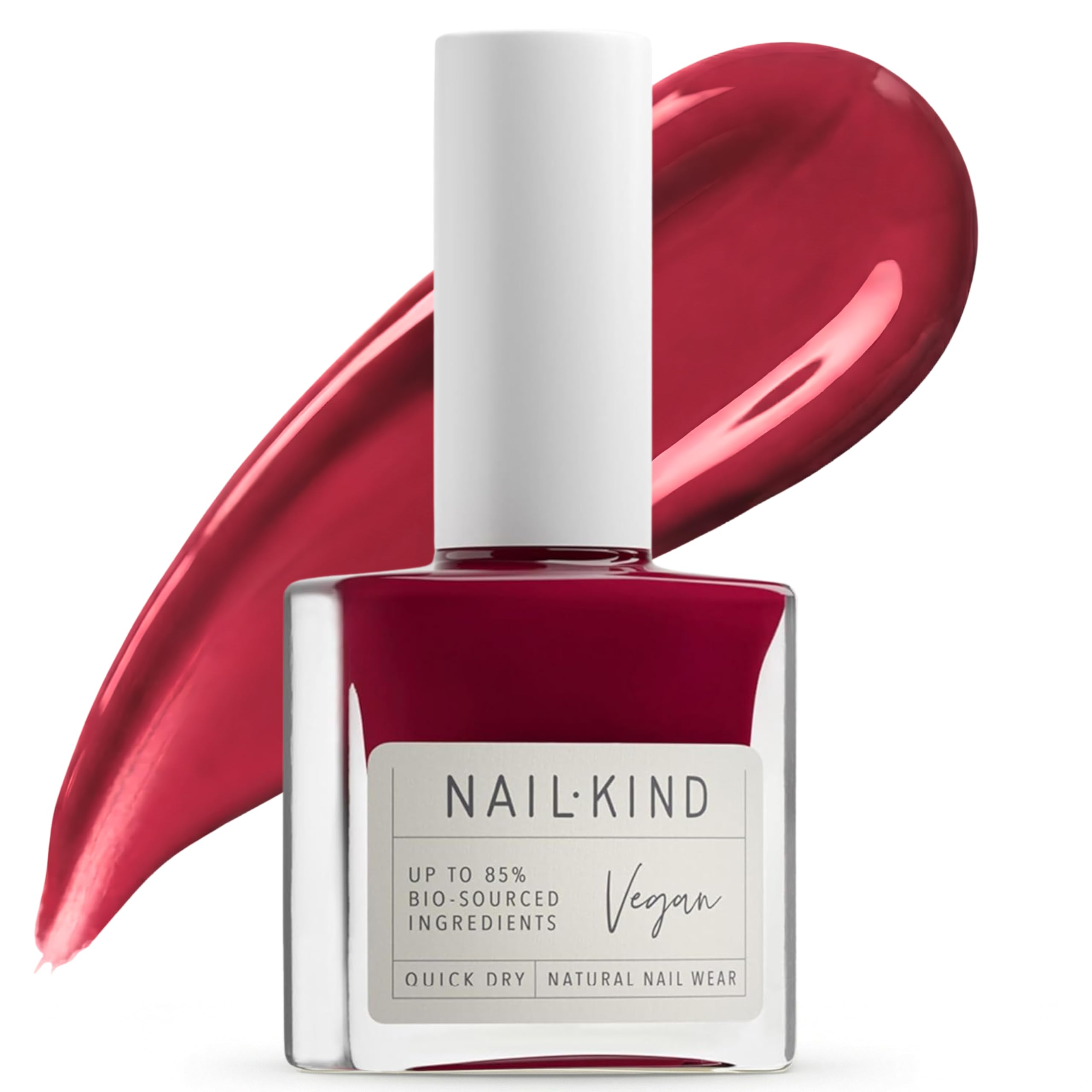 NAILKIND Red Nail Polish - Red Carpet - Classic Nail Varnish - Vegan Nail Lacquer + Peta Certified + Cruelty Free - Quick Drying & Long Lasting - Chip Resistant Manicure - 8ml