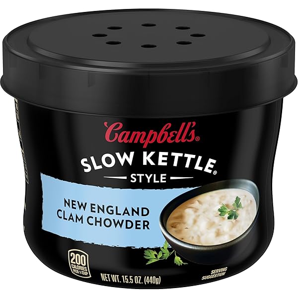 CAMPBELL’S SLOW KETTLE STYLE NEW ENGLAND CLAM CHOWDER,...