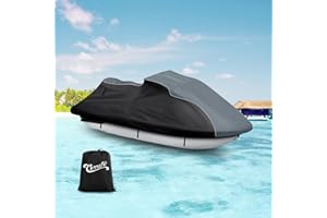 CEMOFE Jet Ski Cover for Yamaha VX/VX Deluxe 2015-2020,Heavy Duty 600D Oxford Waterproof Waverunner Cover,UV Protection Trailerable Jet Ski Cover