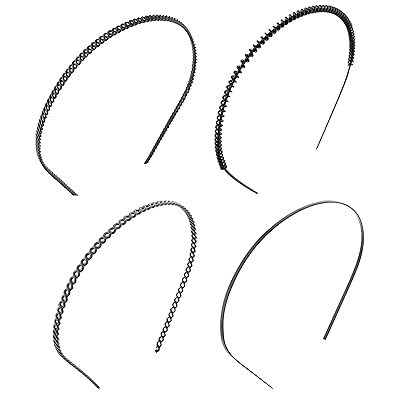 Buy Anokhi Ada Black Metal Hair Bands For Men And Women Combo Of
