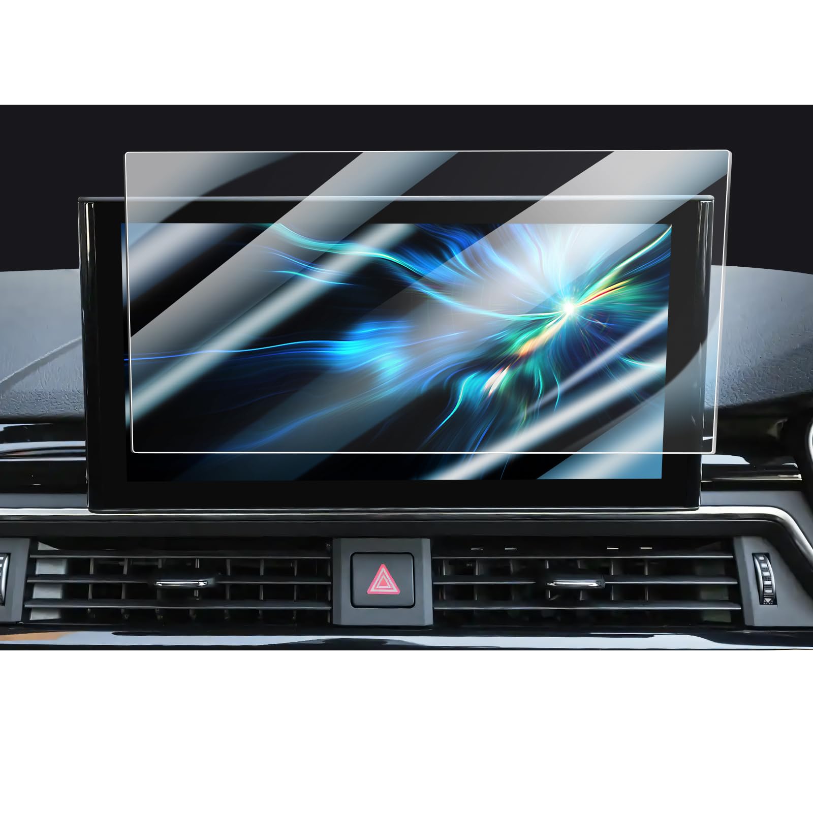 CDEFG Compatible with Audi A4 b9.5 A5 F5 Q5 2020-2023 2024 Facelift Navigation Protective Film Tempered Glass 9H Scratch-Resistant 10.1 Inch GPS Screen Protector Car Navigation Film A4 A5 Accessories