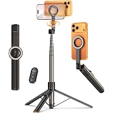 for Mag Safe Tripod for iPhone, JustTap 65&rdquo; Selfie Stick for iPhone | 360 Magnetic Mount,4 Positions for Front &amp; Rear Shooting,Phone Tripod Stand for Video Recording Travel Vlog Live Streaming