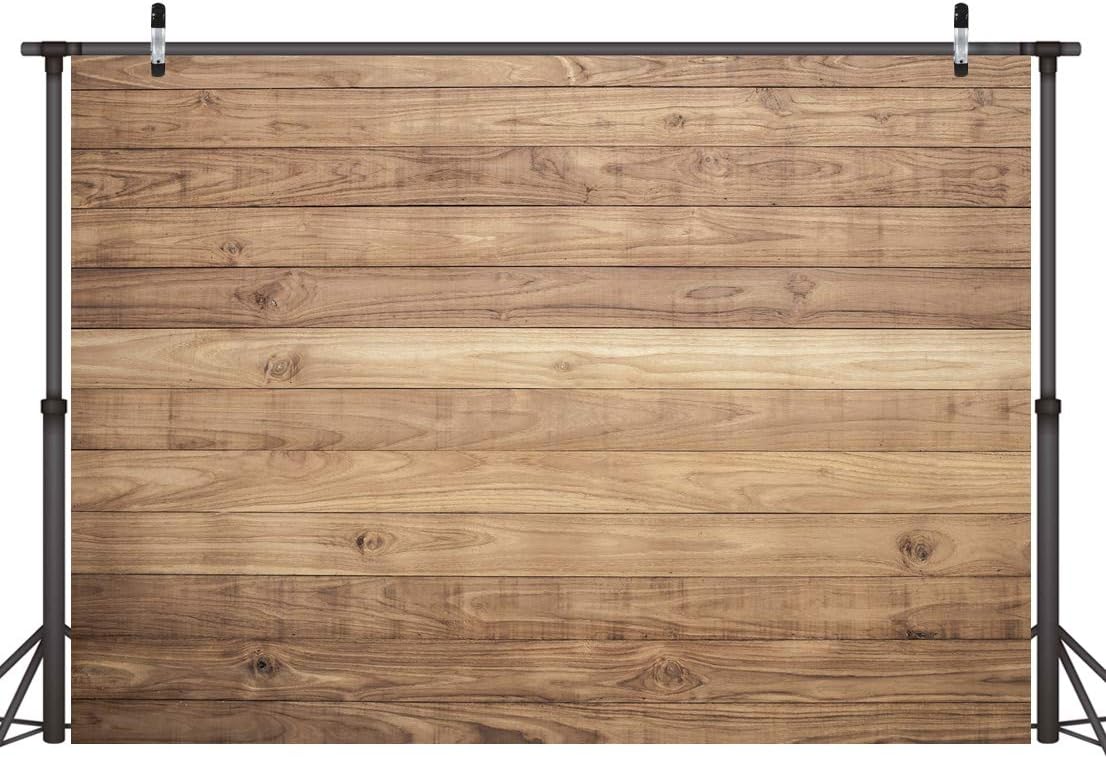 LYWYGG 7x5FT Wood Backdrop Baby Shower Backdrops Party Decorations Backdrops Props For Studio For Viewer Retro Wooden Wall Backdrop Fabric Seamless CP-176
