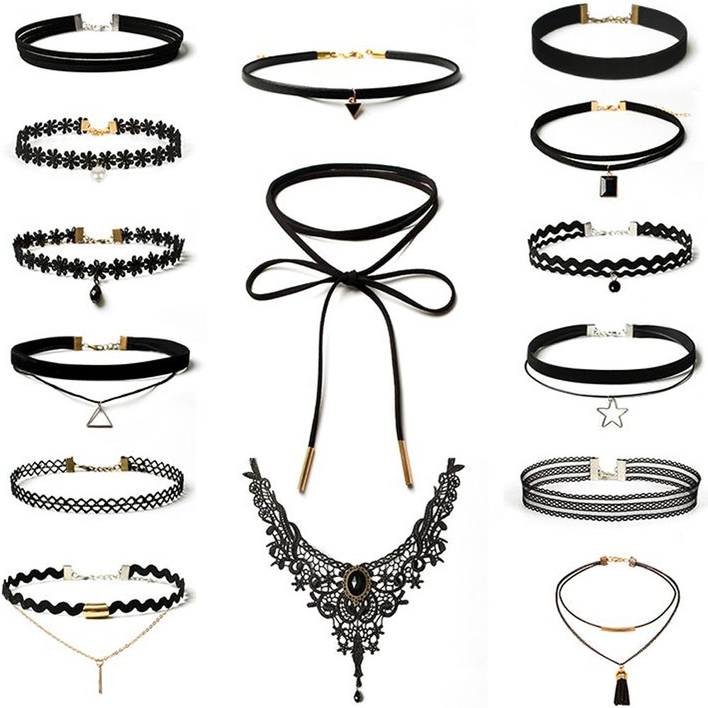 Buy 15 Pieces Choker Necklace for Women 