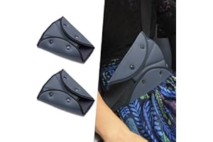 Jawmoy 2 PCS Car Seat Belt Adjuster, Car Protective Safety Strap for Kids, Short Adults, Auto Shoulder Neck Strap Adjuster, Universal Soft Cotton Seat Belt Adjuster (Gray)