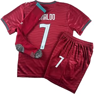 Kids Soccer Jersey Set for Boys & Girls – Youth 7# Football Training Uniform with Shorts and Socks Fan Outfit