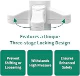 moonybaby 4 Pack Lightweight Door Lever Safety Lock White view 3