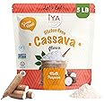 Iya Foods Cassava Flour - all purpose flour, Grain-Free, Non-GMO & Kosher verified - Multi purpose wheat flour substitute; Made From 100% Yuca Root - Zero Additives & Preservatives - 5lb Pack