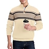 iWoo Men's Quarter Zip Sweaters Slim Fit Long Sleeve Knitted Pullover Mock Neck Business Casual Dress Sweater
