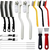 16Pcs Crevice Cleaning Brush Set, Hard Bristle Scrub Brushes for Gaps | Deep Cleaning Window Groove, Cleaning Brush for Sliding Door, Sill, Tile Lines, Shutter, Corner, Sink, Teapot, Bottle