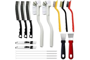 DSYRVD 16Pcs Crevice Cleaning Brush Set, Hard Bristle Scrub Brushes Tools for Deep Cleaning Gap,Window Groove Cleaning Brush for Sliding Door, Sill, Tile Lines, Shutter, Corner, Sink, Teapot, Bottle (16 Pcs)