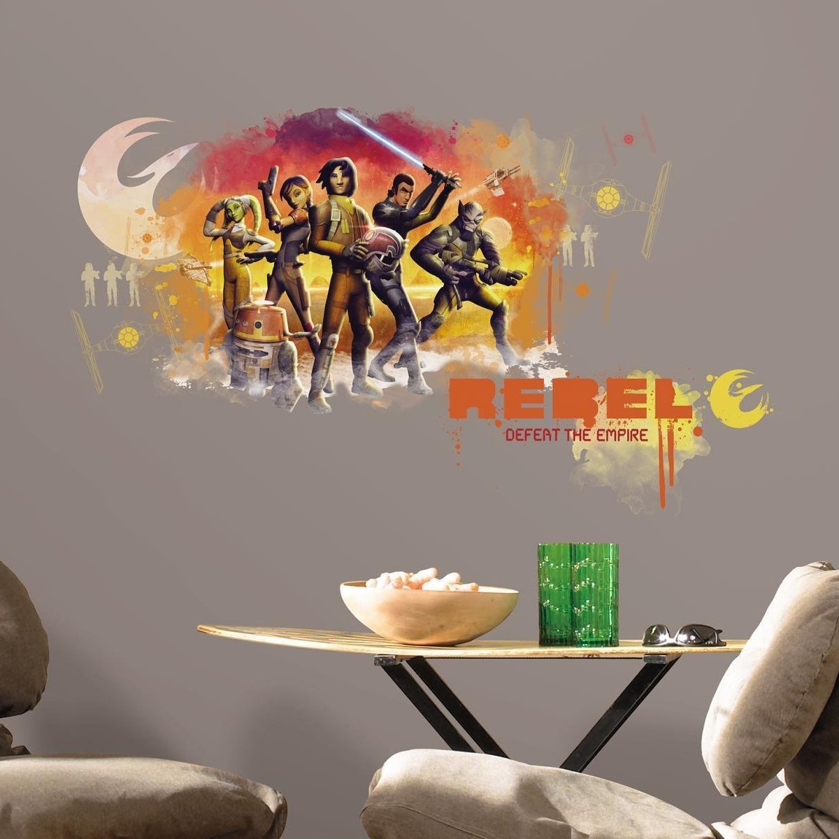 RoomMates RMK2709GM Star Wars Rebels Watercolor Peel and Stick Giant Wall Graphix