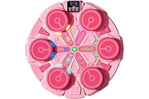 Kids Boxing Machine 5-Speed 2 Modes Music Boxing Machine with LED Lights, Scoring Punching Trainer with Gloves for Home Exerc