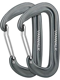 Lightweight and Strong Aluminum, Best For Hammock Suspension - Fits All Hammocks, Clipping On Camping Accessories,Multifunctional Outdoor Sports Carabiner Buckle (Pair)