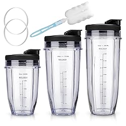 Ninja Blender Cups Replacement 18 24 32 oz Cups Kit