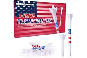 Goashpeaot Premium Golf Tees Choose Between 200 Count or 120 Count, Professional Marking System Golf Tees 3-1/4 Inch, Reduce Friction Side Spin More Stable Golf Tees