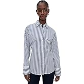 Good American Women's Oversized Poplin Shirt with Adjustable Waist
