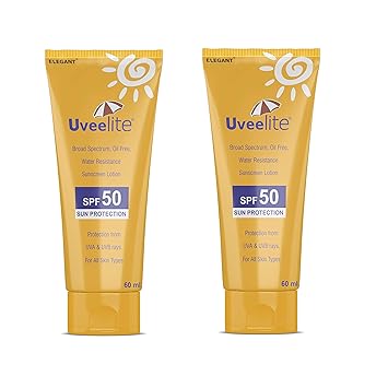 Uveelite Sunscreen Lotion 60ml SPF 50 (Pack of 2)
