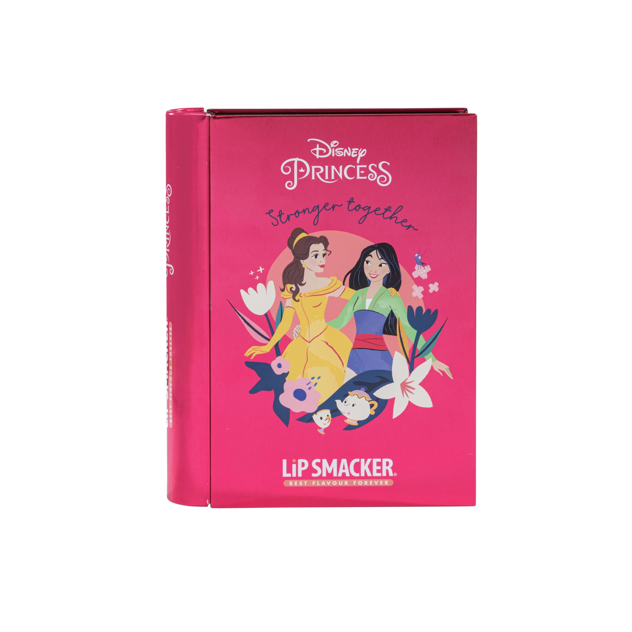 Lip Smacker Disney Beauty Book Tin, Makeup Set for Girls with LipSticks, Glosses, Bright EyeShadows, and Nail Polishes, Hair and Makeup Accessories Included