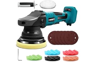 ZUYIYI Cordless Buffer Polisher for Makita 18V BL Battery, 5 Inch Orbital Polisher, 3 Variable Speed, Car Buffer Waxer Kit for Car Boat Detailing, Polishing, Scratch Removing (NO Battery Included)