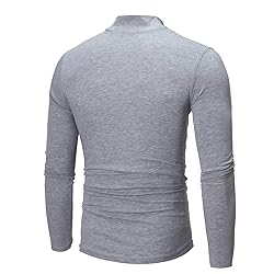 Mens Half Turtleneck Long Sleeve Pullover Basic