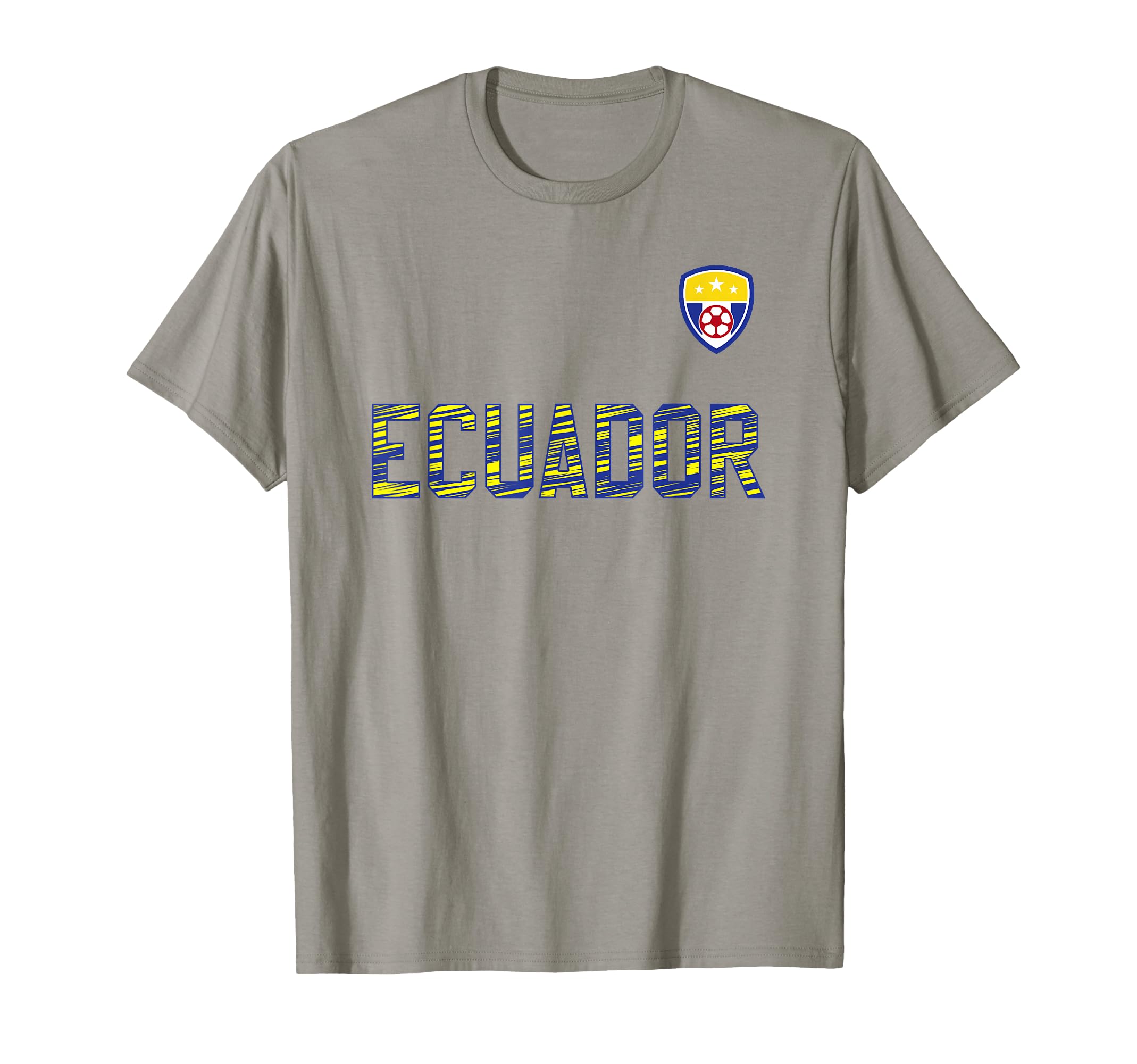 Ecuador Football Blue Yellow Striped Lyrics T-Shirt