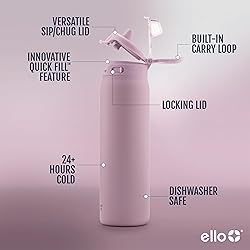 Ello Pop & Fill 32oz Stainless Steel Water Bottle