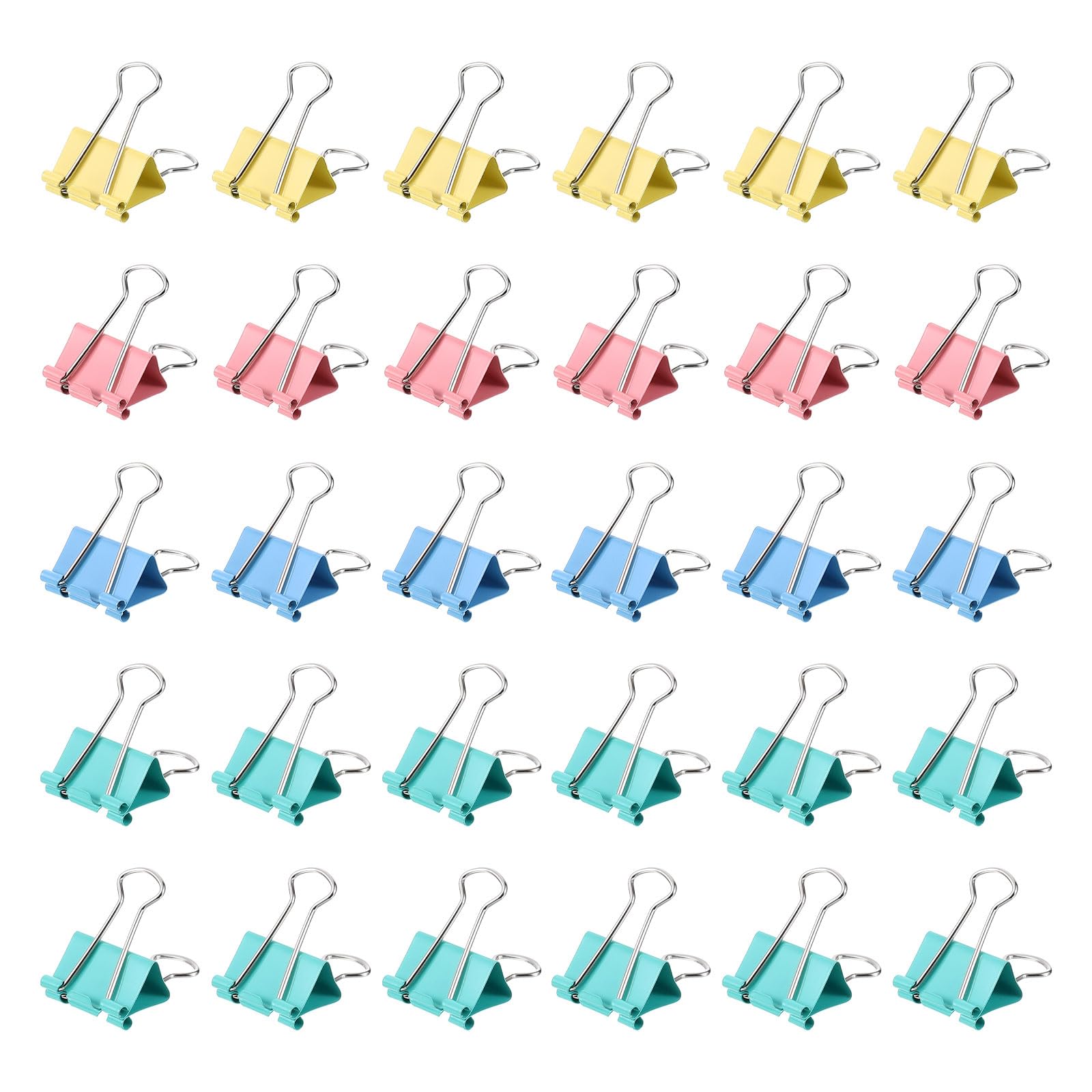M&G Binder Clips 25mm/1 Inch, 2 Set Small Binder Paper Clip Bag Clips Pocket Clip Office Supplies for Organizing Documents and Papers, Mix Colors