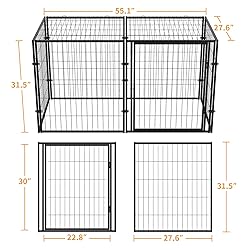 LURIVA Dog Crate for Large Dogs, 55" L x
