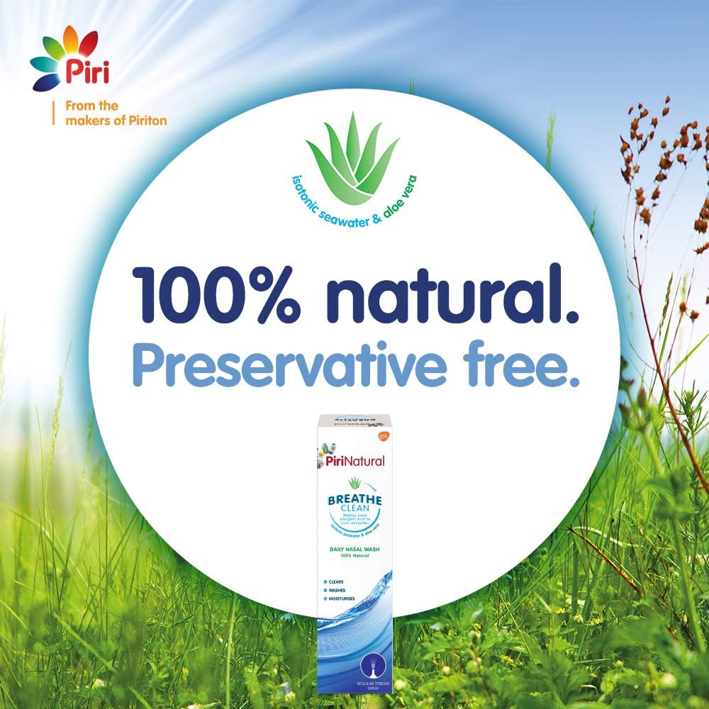 PiriNatural Nasal Spray, Daily Nasal Wash for Allergy Defence Allergens Hayfever & Dust Wash, 100ml, Other, 100 ml (Pack of 1) - Image 4