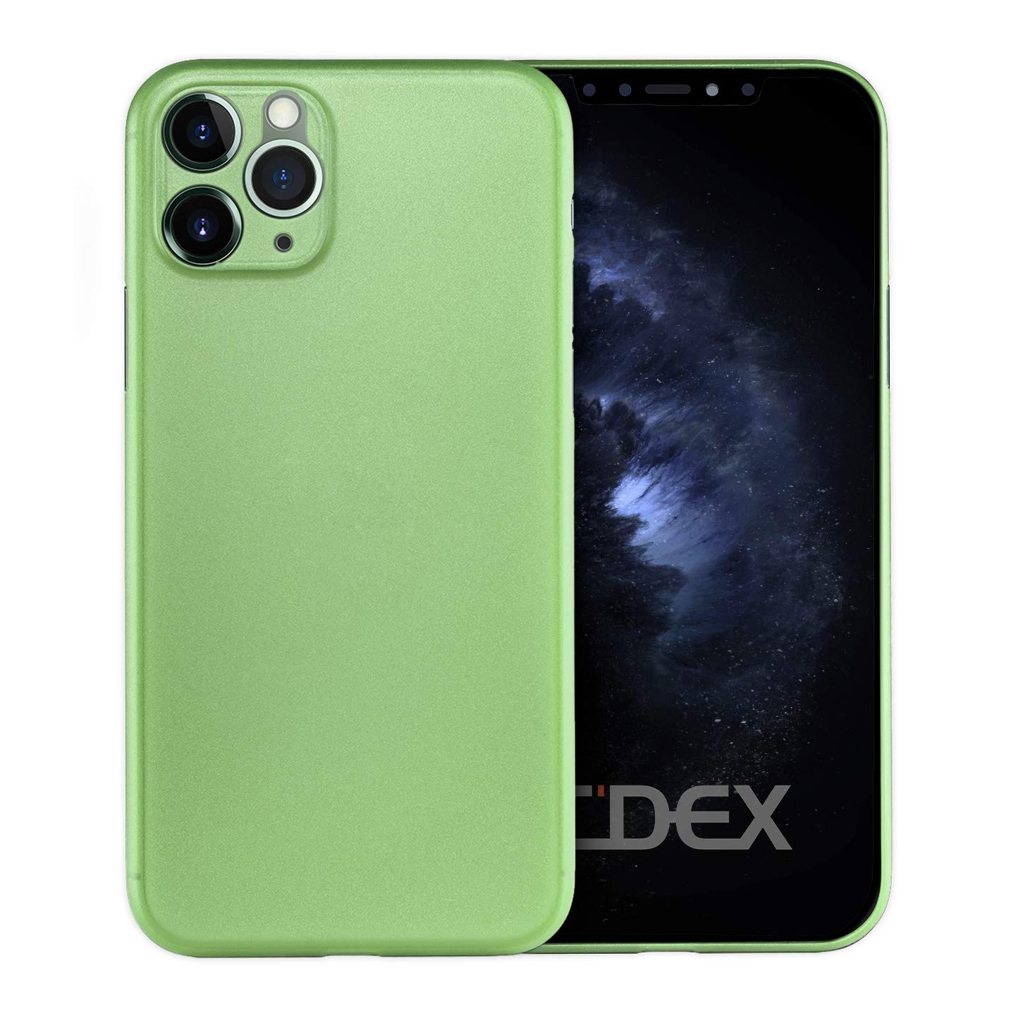 doupi UltraSlim Case for iPhone 11 Pro (5.8 inch), Ultra Thin Fine Mat Feather Light Skin Protective Cover, Green