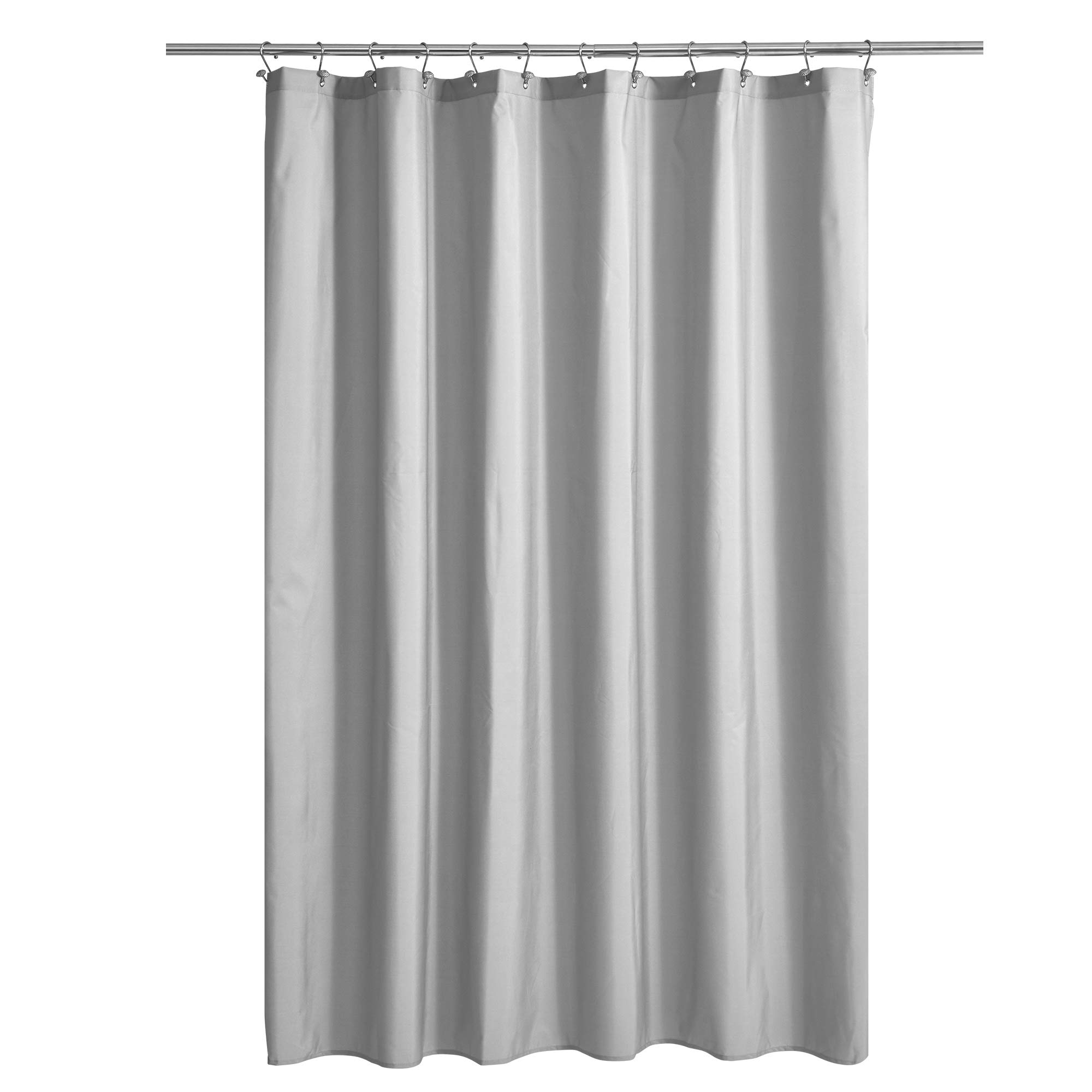 Ultimate Waterproof Fabric Shower Curtain or Liner, TPU Lining & Machine Washable, Use for Bath Tub/Stall in Home and Hotel, Gray, 72"x72"