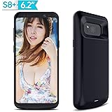 Galaxy S8 Plus Battery Case , 5500mAh Extra Slim Protective Rechargeable Charging External Backup Power Bank Cover for Samsung Galaxy S8 Plus by YONTEX [24-Month Warranty]