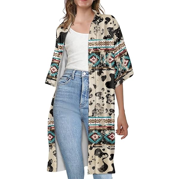 SHU-SHI Women's Kimono Cardigan - Sheer Open Front Beach Cover Up, Boho Loose Coverup For Pool & Travel - View #12