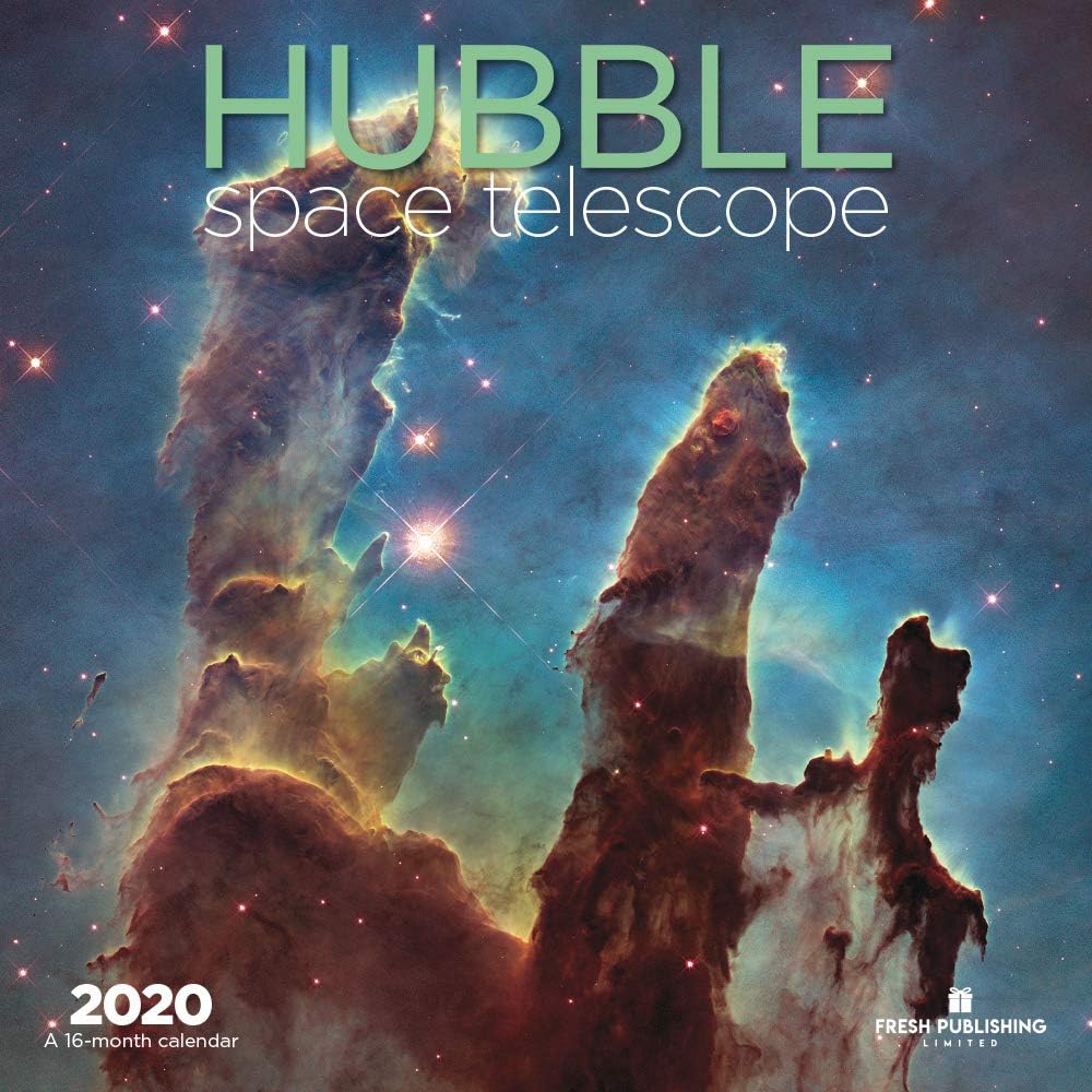 Hubble Space Telescope, 2020 Large Wall Calendar, by Fresh Publishing, Size 12in x 24in (Open), Good Quality, Thick & Sturdy Eco Friendly (FSC) Paper.