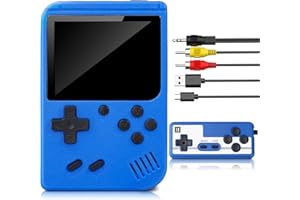 Kyadeys Handheld Game Console, Portable Retro Game Console with 500 Classical FC Games,3.0-Inches Display,Built-in 1020mAh Rechargeable Battery Support for Connecting TV and Two Players(Blue)