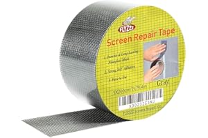 FLYZZZ Window Screen Repair Kit Tape, 79.4 in Waterproof Screen Repair Tape, 3-Layer Strong Adhesive Window Screen Doors Repair Patch Tape Suitable for Covering Holes&Tears Instantly
