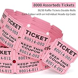 L LIKED 8000 Raffle Tickets 2" x 2" Raffle Tickets