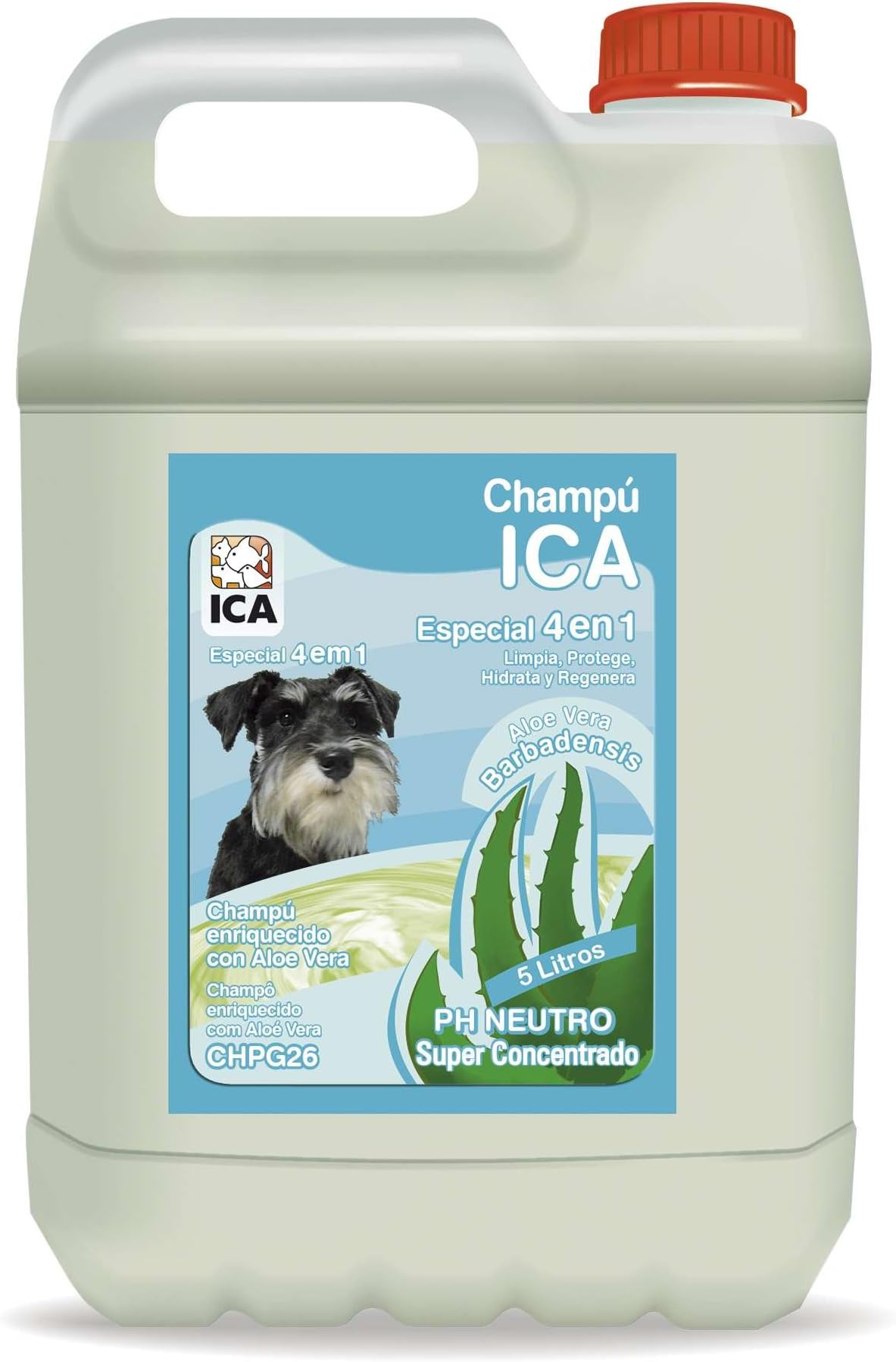 ICA chpg26 4 in 1 Shampoo with Aloe Vera for Dogs