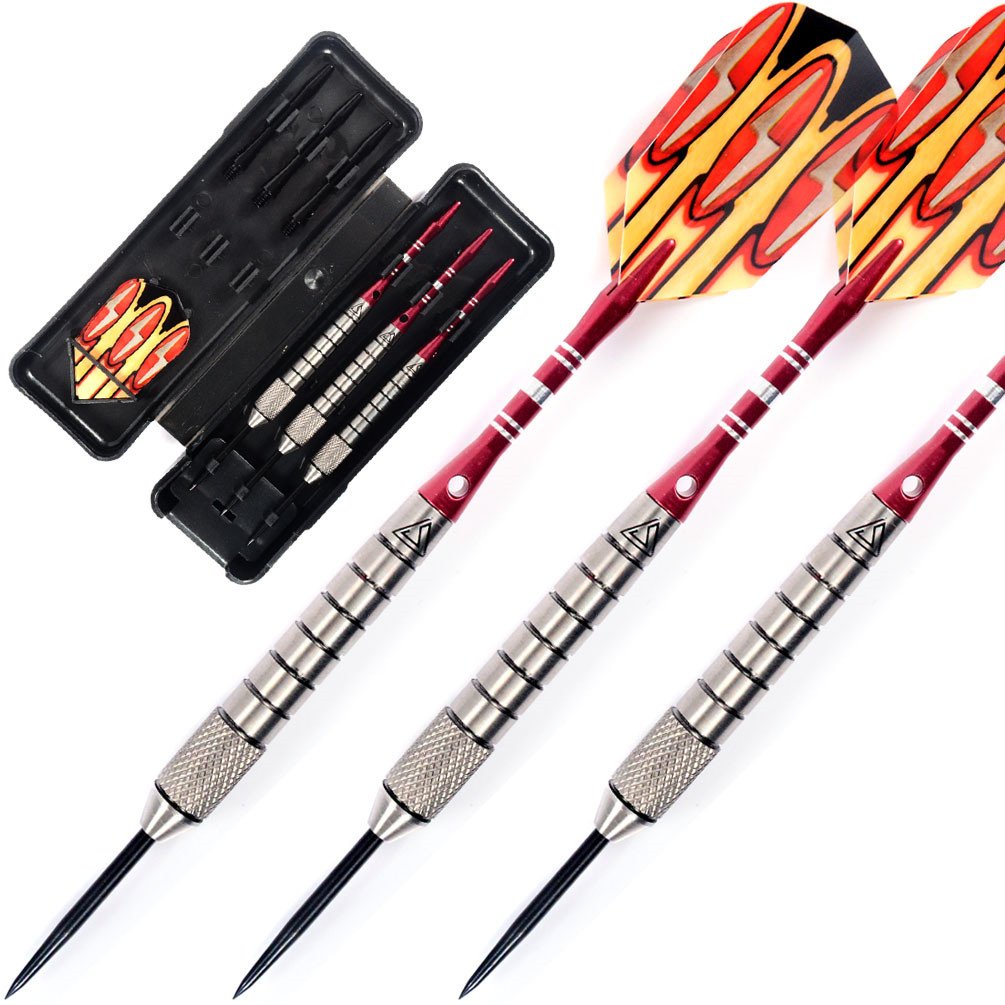 CUESOUL 28 Grams Tungsten Steel Tip Darts Set 93% Tungsten