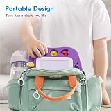 SGILE Magnetic Drawing Board for Kids 1 2 3 Years Purple Etch & Sketch with 3 view 7