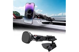 BESTAOO Phone Mount MagSafe Compatible with 2018-2023 Jeep Wrangler JL 2/4 Door 4XE Gladiator JT Dash Phone Holder Interior Accessories, 360° Adjustable Cell Phone Mount (Magnetic)