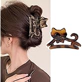 1Pack Cute Cat Hair Clips - Fall Acrylic Hair Claw Clips Non Slips Leopard Print Cat Claw Clips Funny Thanksgiving Day Gifts Hair Accessories for Women Girls Autumn Daily Birthday Hair Decoration