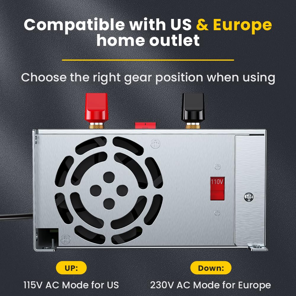 Anbull 800W SMPS 110V AC to 12V DC Converter Power Supply Adapter,110V to 12V Converter 800W Transformer