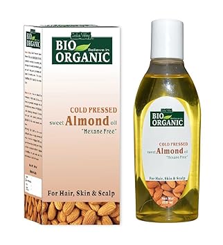 Indus Valley Remedies Pure, Natural ColdPressed Sweet Almond Oil for Hair & Skin (No Mineral Oil & Sulphate) 200ml