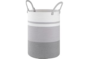 SIXDOVE Laundry Basket, Laundry Hamper, Baby Nursery Hamper, Foldable Laundry Hamper with Handles, Storage Blanket Clothes Toys in Bedroom, Living Room-13.8 "L * 19.7 "H-Gradient Grey