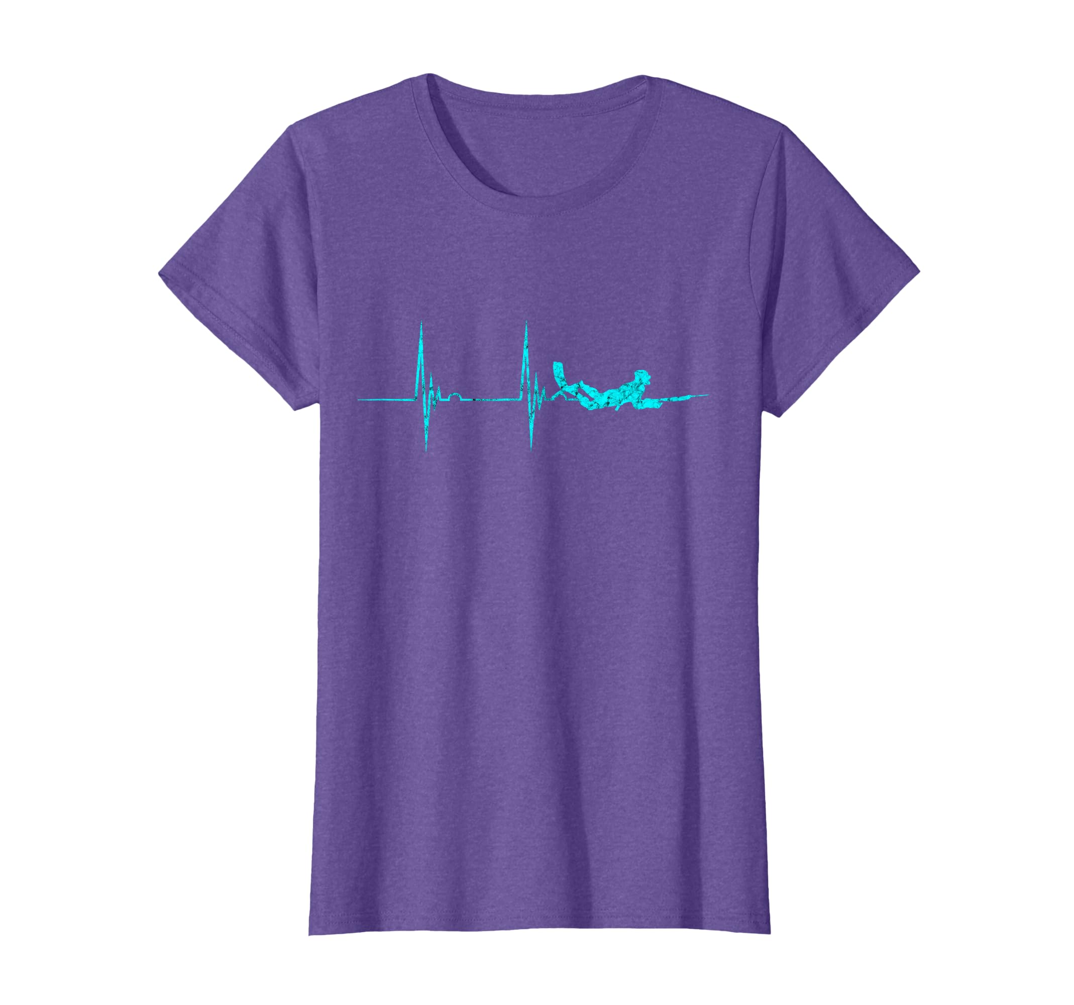 Spearfishing Heartbeat EKG Pulse Dive Spearfisher Hunting T-Shirt
