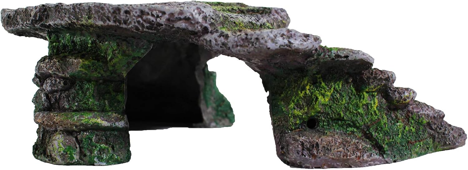 Penn-Plax Shale Scapes Accessories, Small, Green, Brown, Grey - Image 5